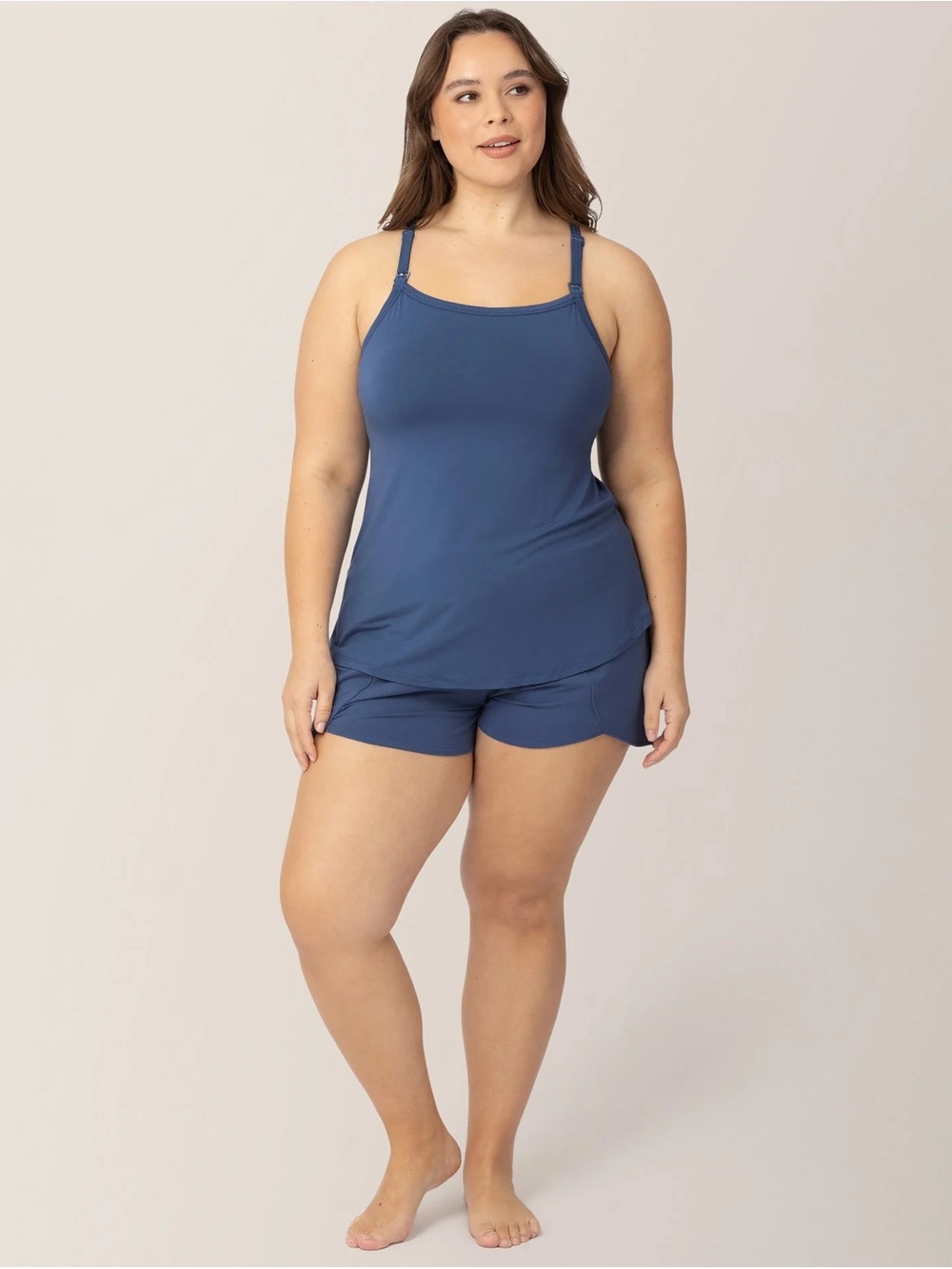 Kindred Bravely Bamboo Lounge Around Nursing Tank in Slate Blue (M)